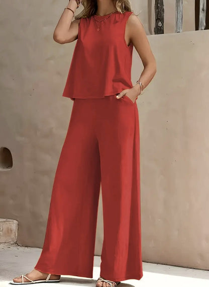 Elegant Loose Cotton Set by Elizabeth Ainsley