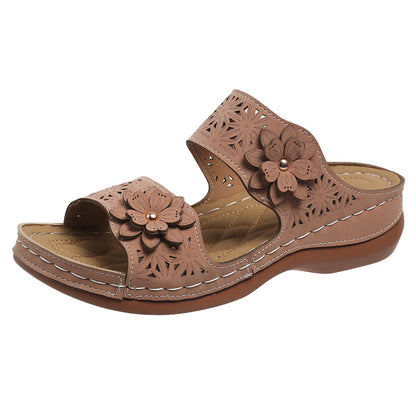 Pinterest-Inspired Elizabeth Ainsley Floral Flat Sandals