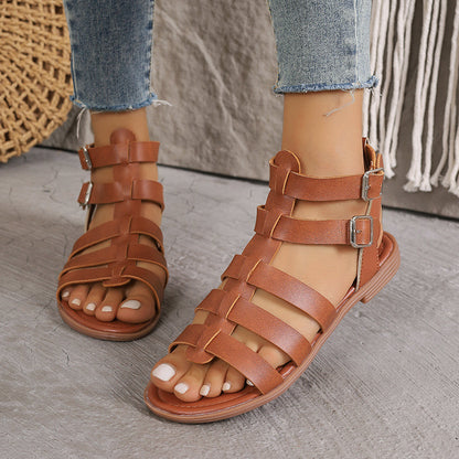 Chic Roman Elizabeth Ainsley Hollow Sandals
