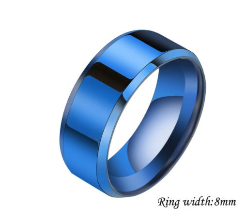 Classic Polished Stainless Steel Band Ring – 6mm Unisex Style