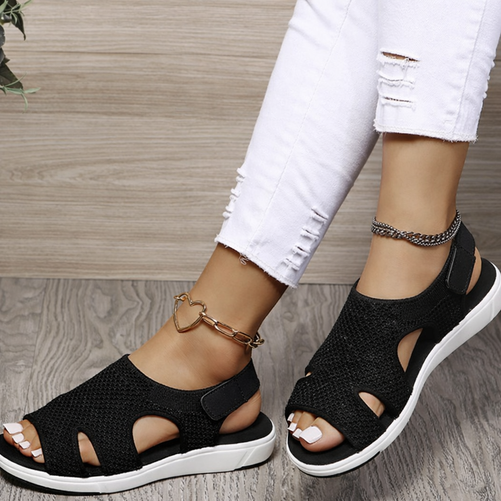 Breathable Comfort Elizabeth Ainsley Flat Sandals