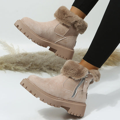 Martha | Faux-Fur Zip Orthopedic Winter Ankle Boots