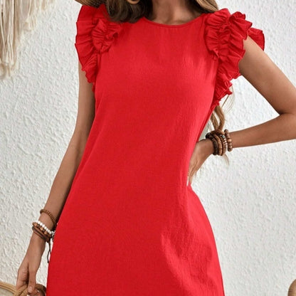 Chic Ruffle Sleeve Elizabeth Ainsley Summer Dress