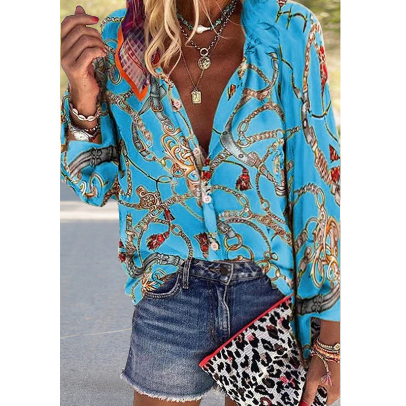 Vibrant Printed Elizabeth Ainsley Street Style Shirt