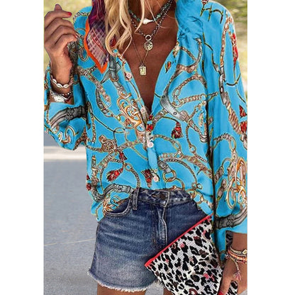 Vibrant Printed Elizabeth Ainsley Street Style Shirt