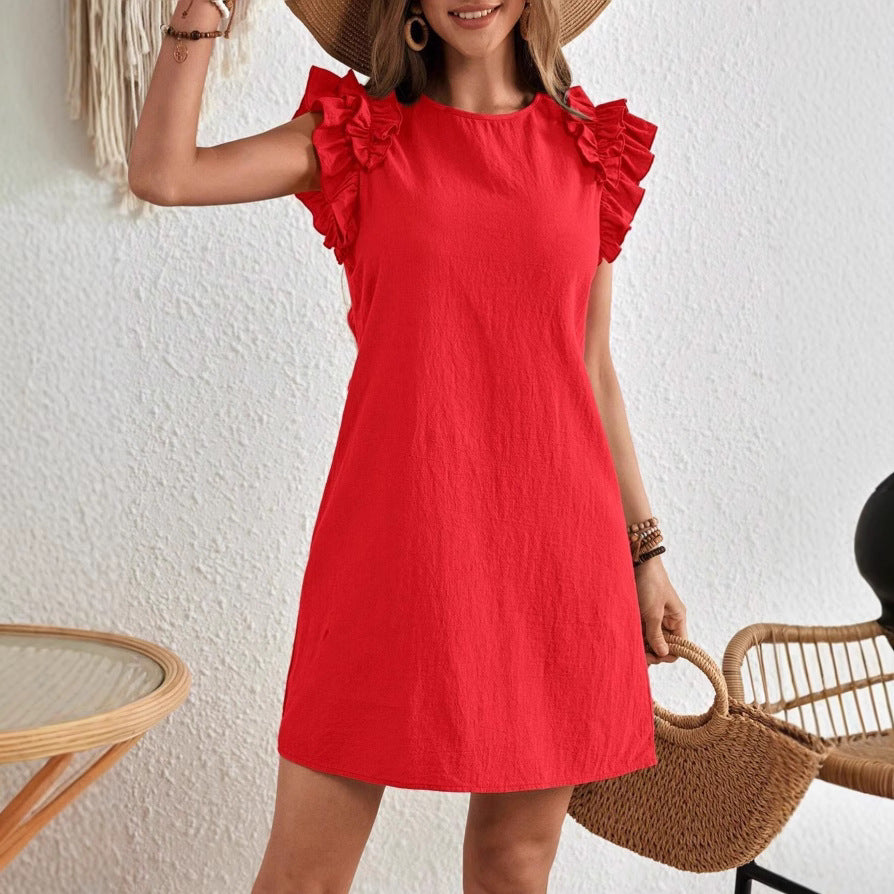 Chic Ruffle Sleeve Elizabeth Ainsley Summer Dress