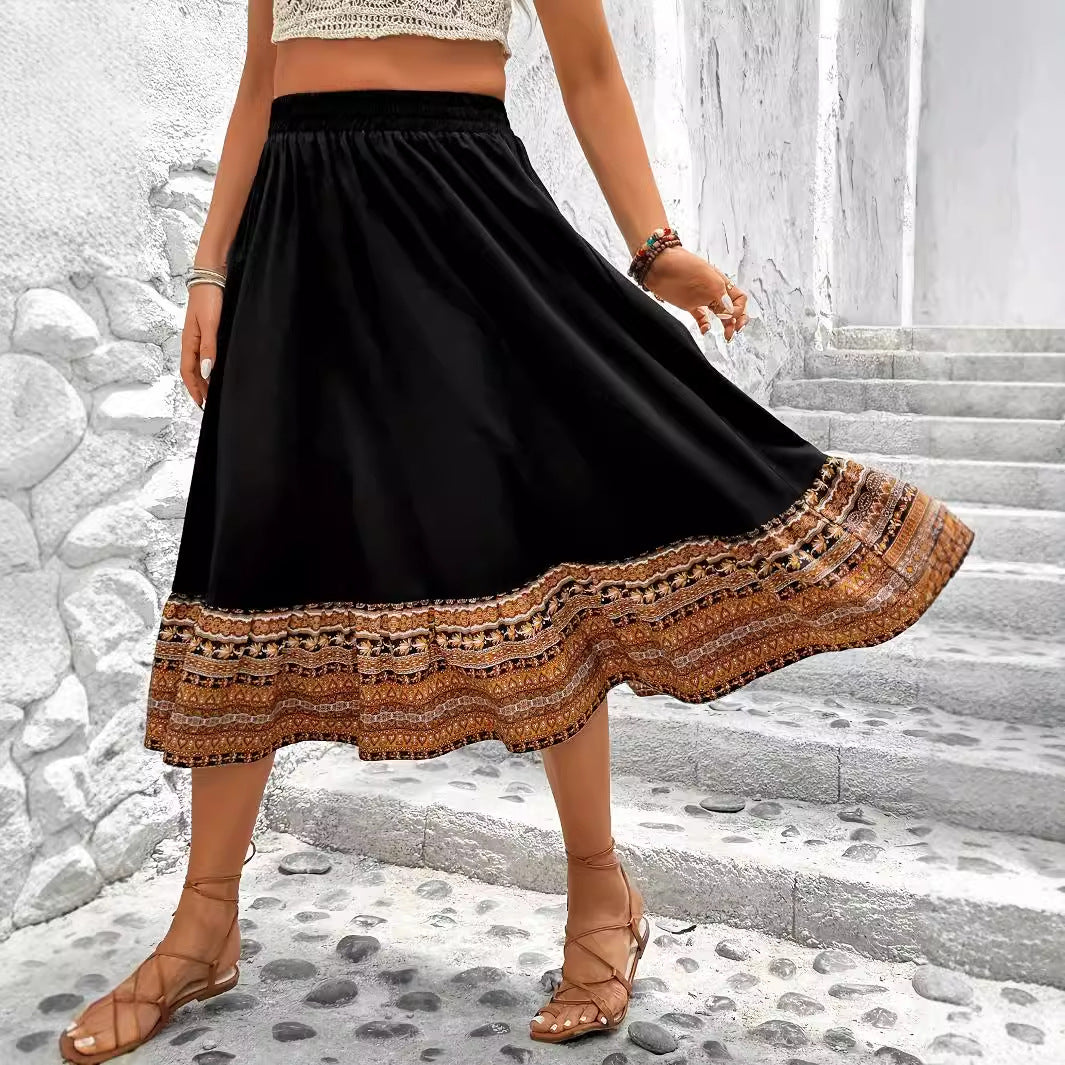 Boho A-Line Maxi Skirt by Elizabeth Ainsley