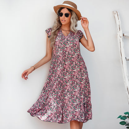 Chic Floral Midi Dress by Elizabeth Ainsley