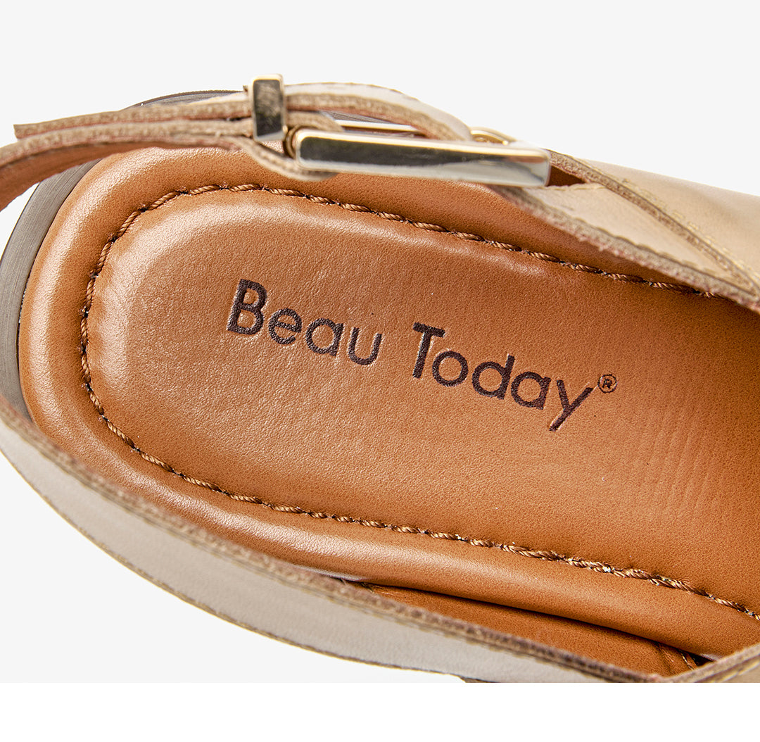 Retro Cross Strap Sandals by Elizabeth Ainsley
