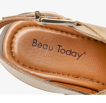 Retro Cross Strap Sandals by Elizabeth Ainsley
