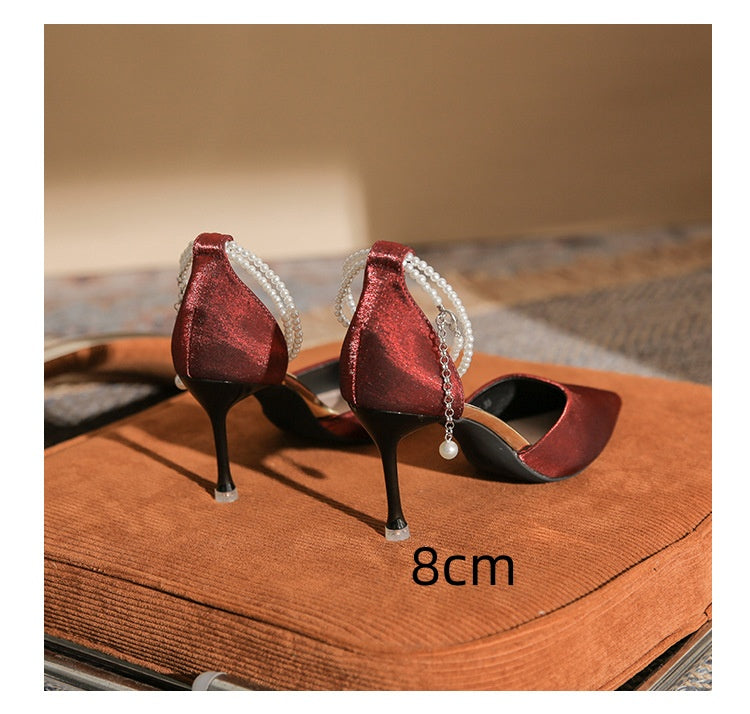 Elegant Elizabeth Ainsley Stiletto Buckle Sandals