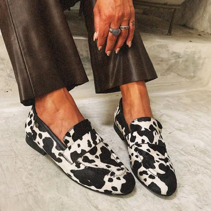 Cowprint Round-Toe Plus Shoes by Elizabeth Ainsley