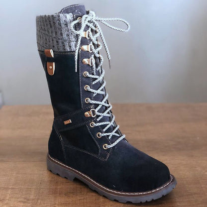 Elizabeth Ainsley Wool Boots - Low Heel, Side Zip Comfort