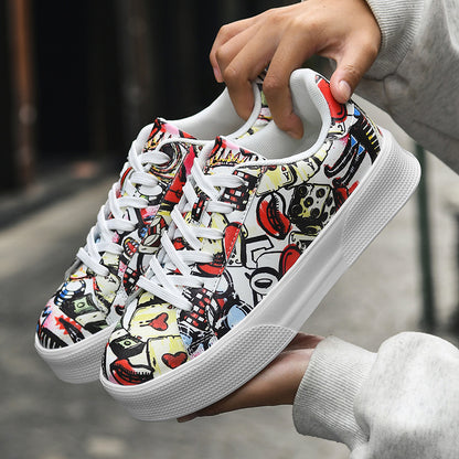 Graffiti Print Elizabeth Ainsley Low-Top Sneakers