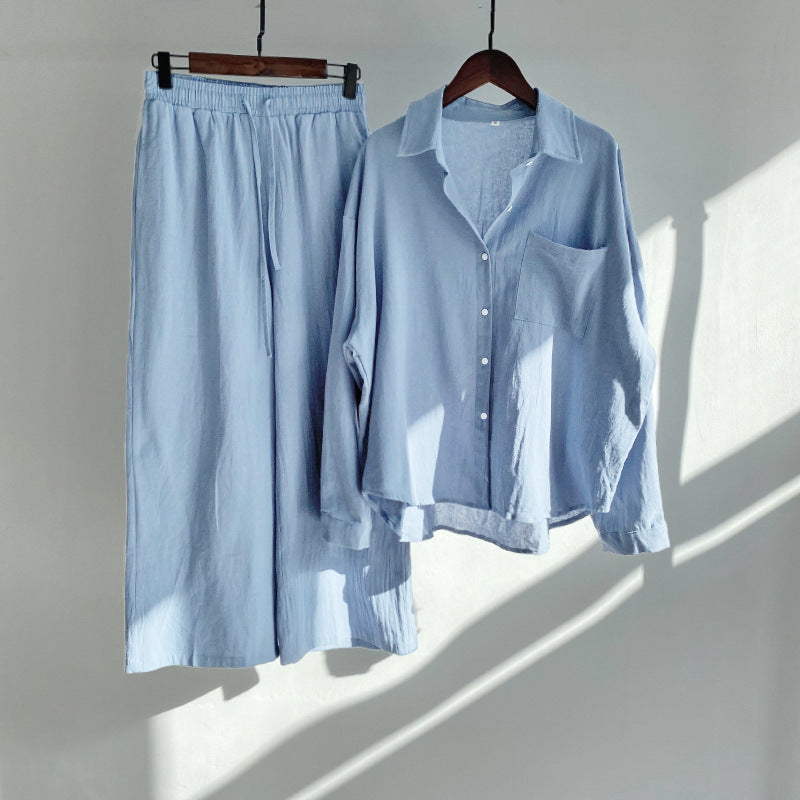 Relaxed Cotton Linen Set by Elizabeth Ainsley