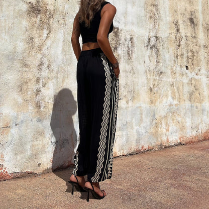 Boho Print Elizabeth Ainsley Harem Pants