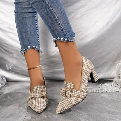 Chic Houndstooth Elizabeth Ainsley Everyday Heels