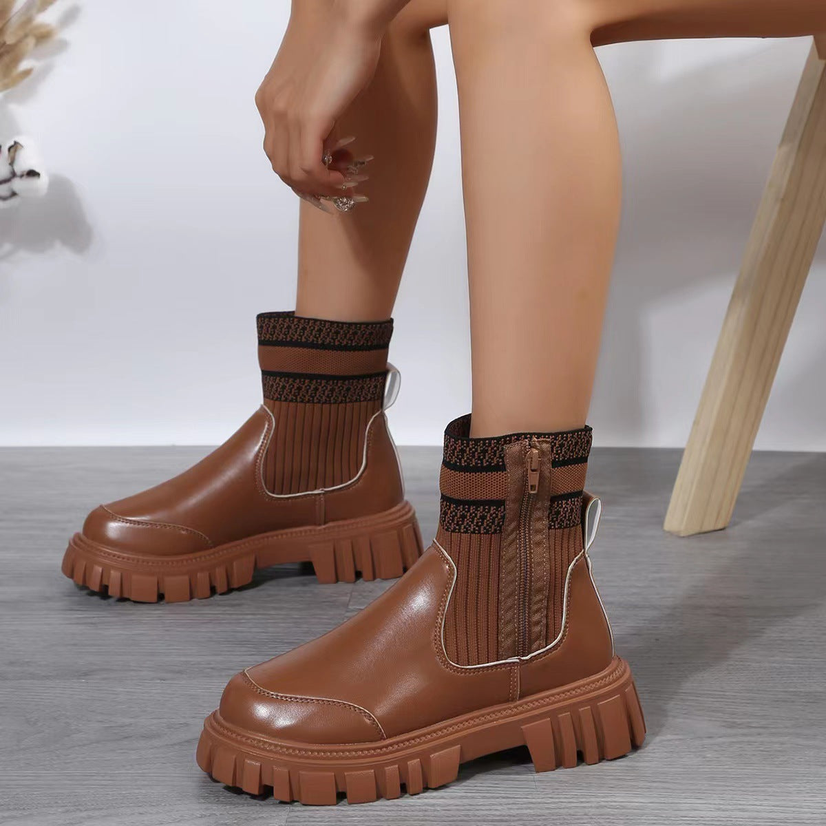 Madelyn | UrbanFlex Orthopedic Chunky Ankle Boots