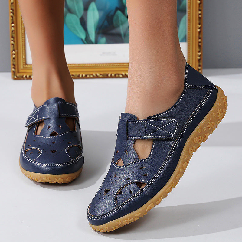 Hollowed Comfort Flat Sandals by Elizabeth Ainsley