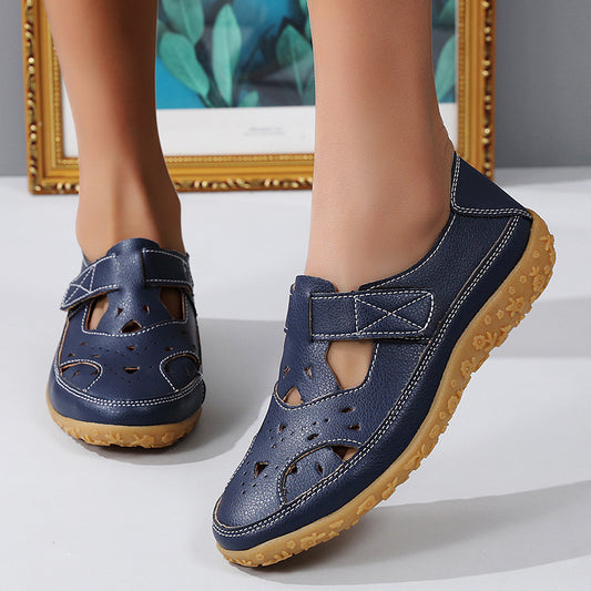Hollowed Comfort Flat Sandals by Elizabeth Ainsley