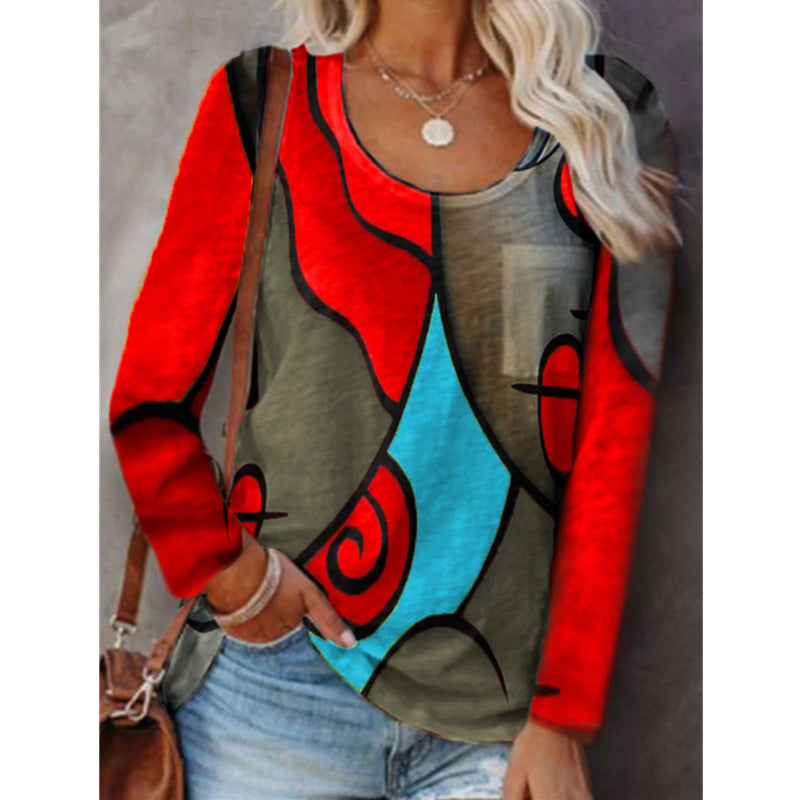 Colorblock Long Sleeve Top by Elizabeth Ainsley