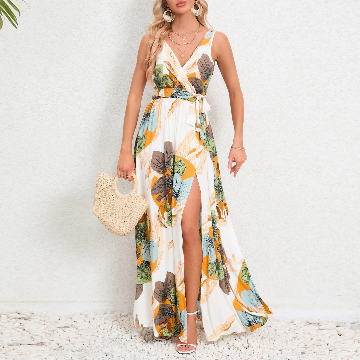 Floral V-Neck Maxi Dress by Elizabeth Ainsley