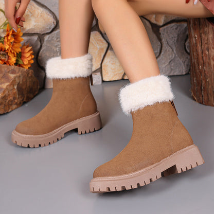 Marian | Faux-Fur Trim Orthopedic Winter Ankle Boots