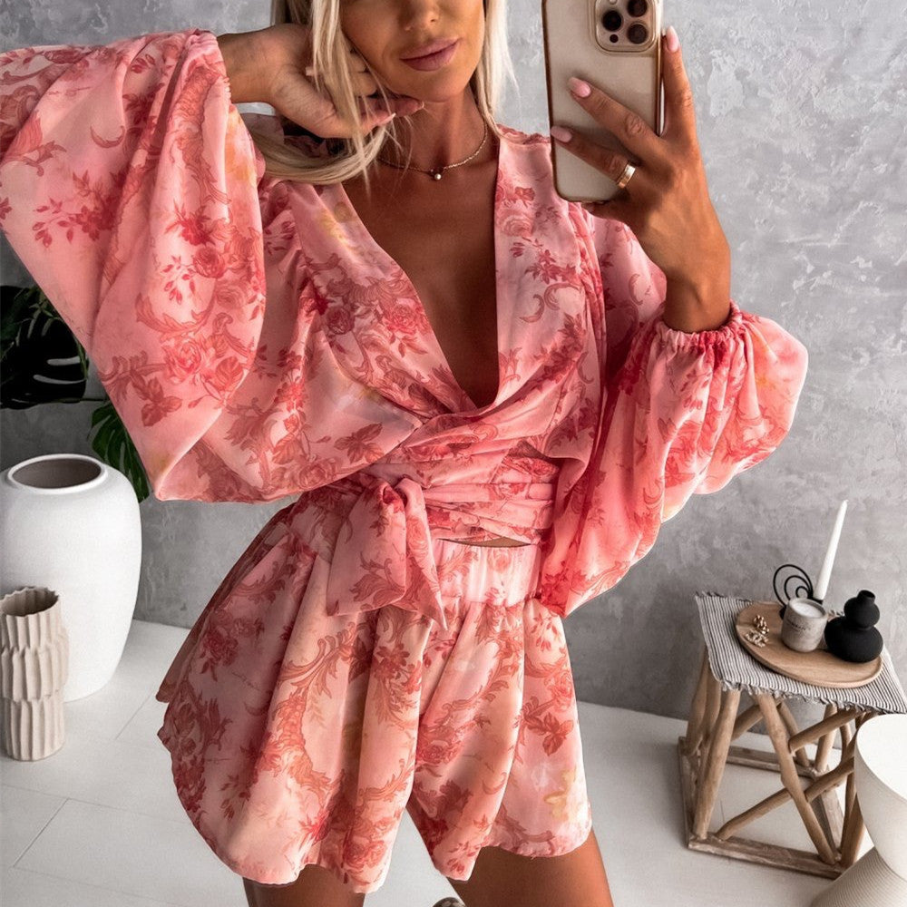 Boho Chic Elizabeth Ainsley Tropical Jumpsuit Set