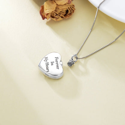 Heart Hummingbird Urn Necklace