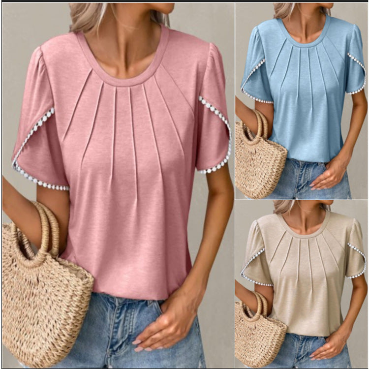 Chic Tulip Sleeve Elizabeth Ainsley Summer T-Shirt