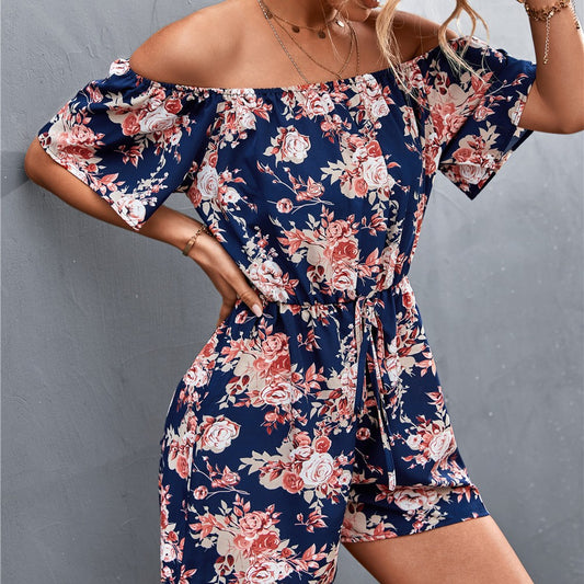 Floral Off-Shoulder Elizabeth Ainsley Jumpsuit