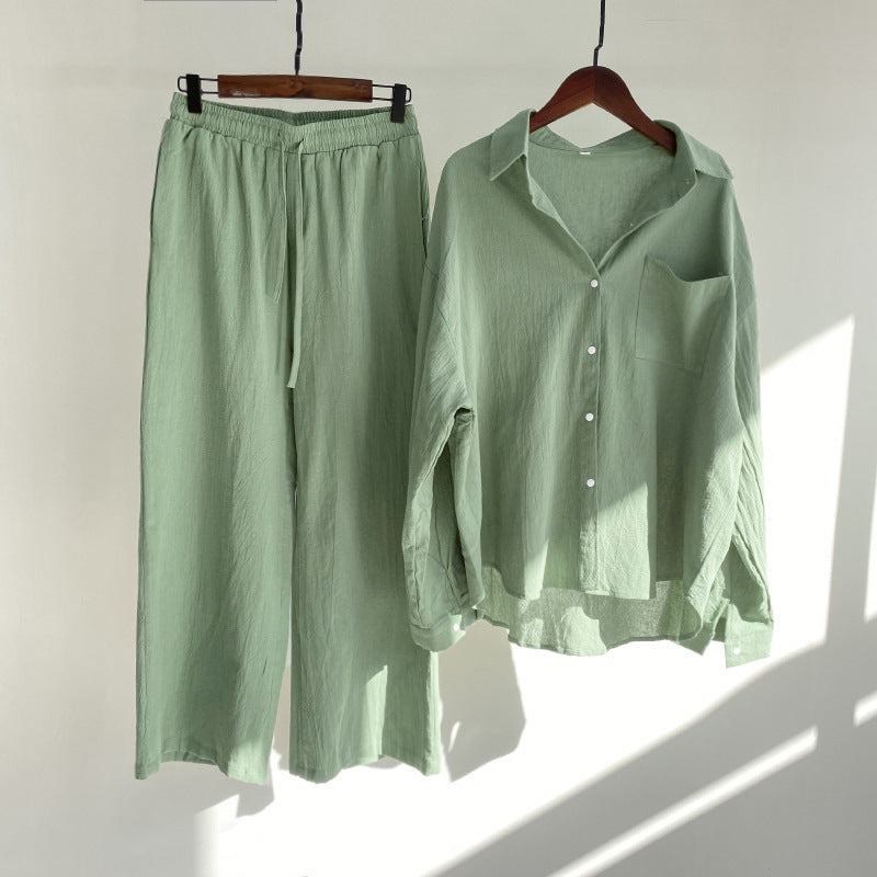Relaxed Cotton Linen Set by Elizabeth Ainsley