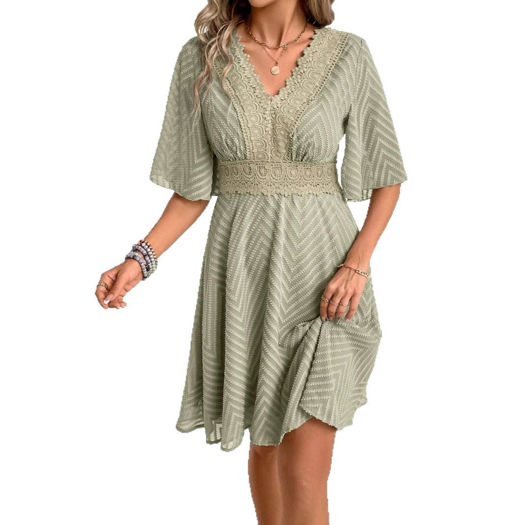 Lace Bell Sleeve Dress Elizabeth Ainsley Summer Style