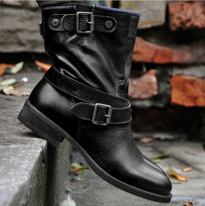 Elizabeth Ainsley Retro Leather Boots - Slip-On Support