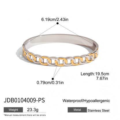 Mixed-Form Bangle and Cuff Bracelet Collection with Modern Contrast