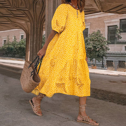 Floral Print Elizabeth Ainsley Summer Midi Dress