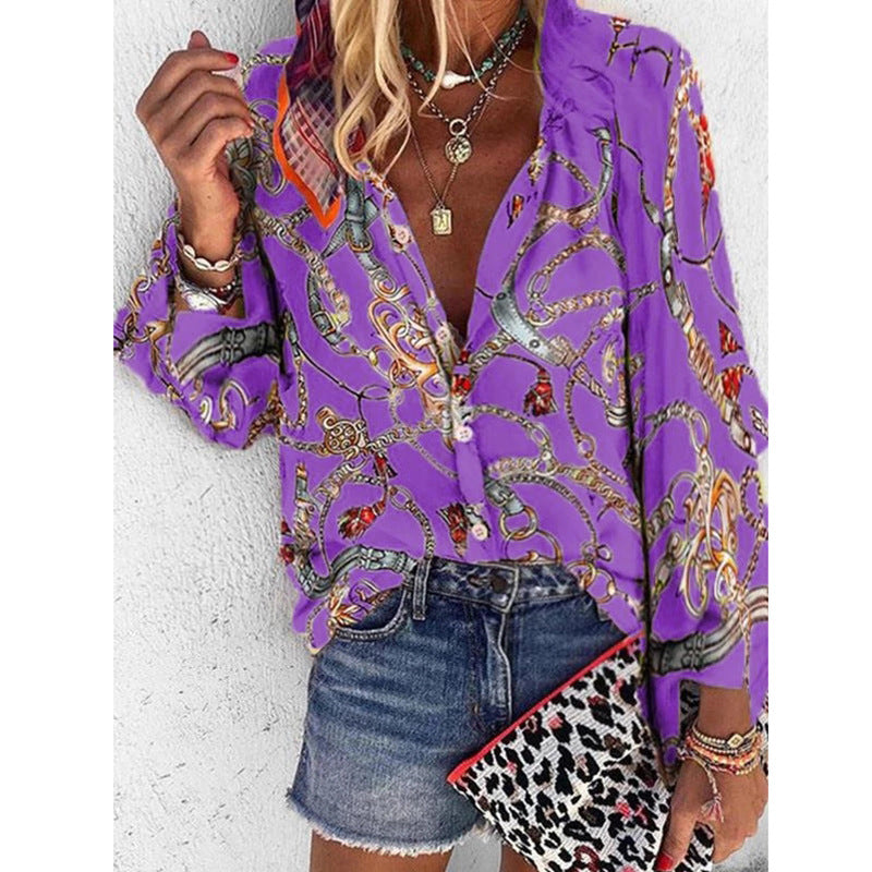 Vibrant Printed Elizabeth Ainsley Street Style Shirt