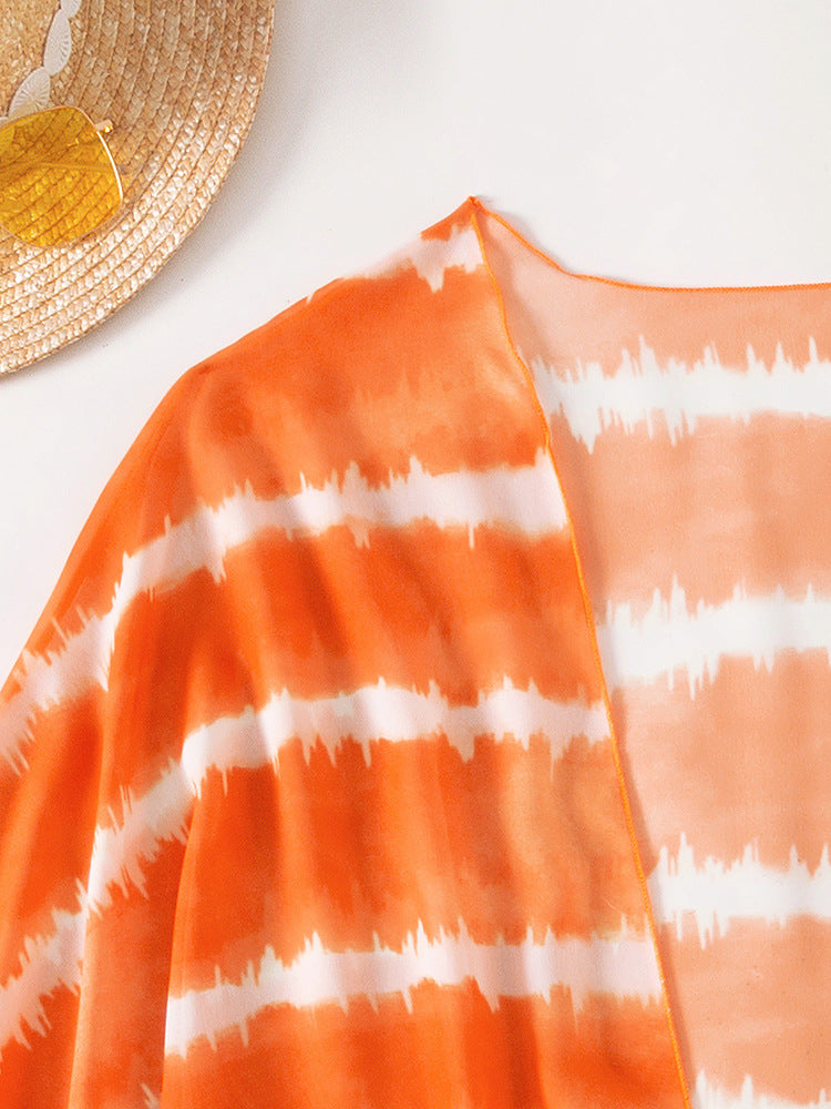 Vibrant Chiffon Three Piece Swimsuit by Elizabeth Ainsley