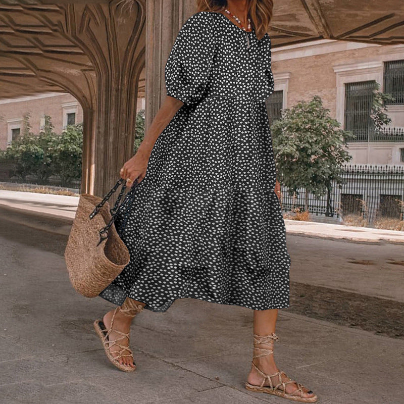 Floral Print Elizabeth Ainsley Summer Midi Dress