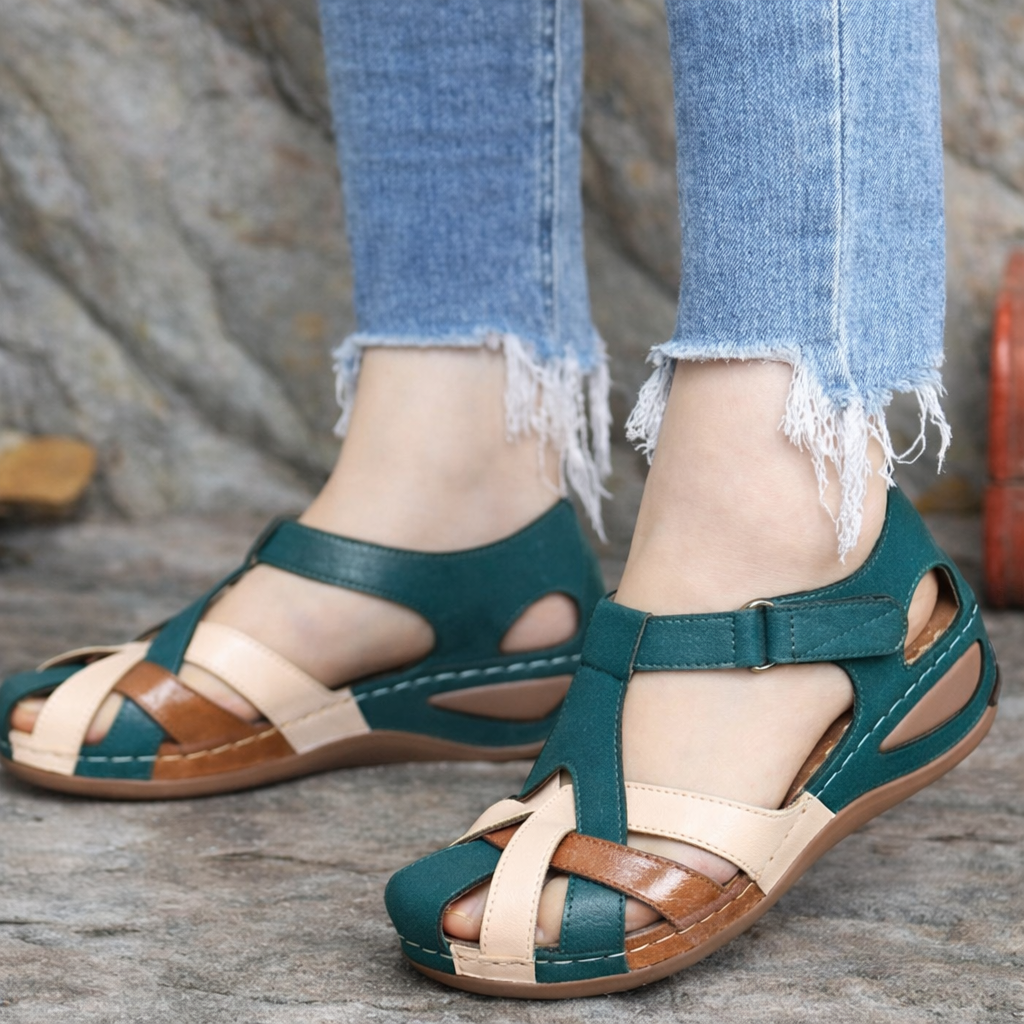 Hollow Wedge Sandals by Elizabeth Ainsley