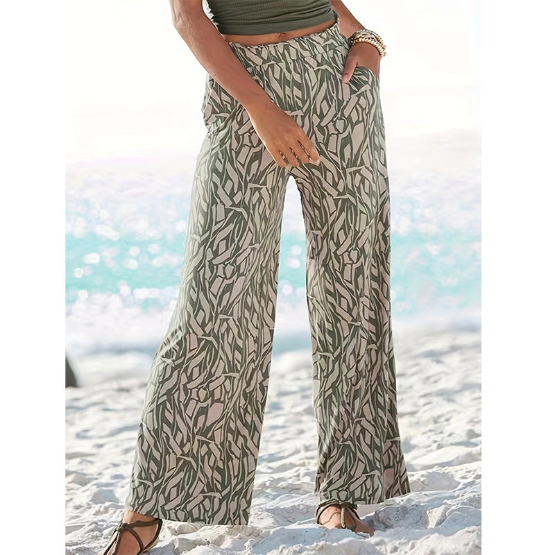 Floral Wide-Leg Pants by Elizabeth Ainsley