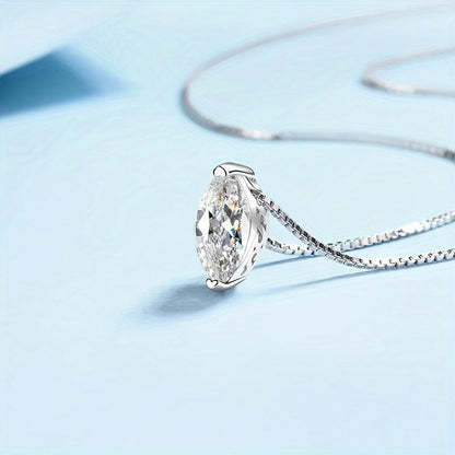 Marquise-Cut Crystal Pendant Necklace