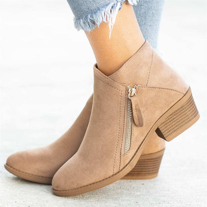 Merla | Everyday Suede Block-Heel Orthopedic Ankle Boots
