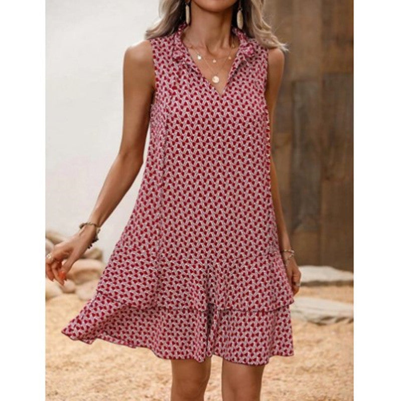 Boho Printed Sleeveless Dress by Elizabeth Ainsley