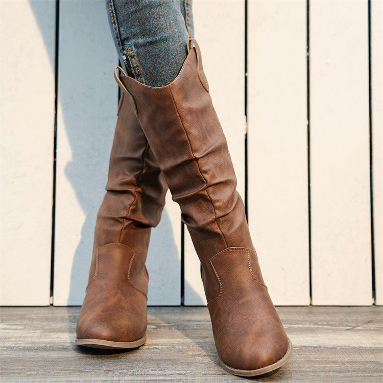 Elizabeth Ainsley Women's Boots - Round Toe High Heel Comfort