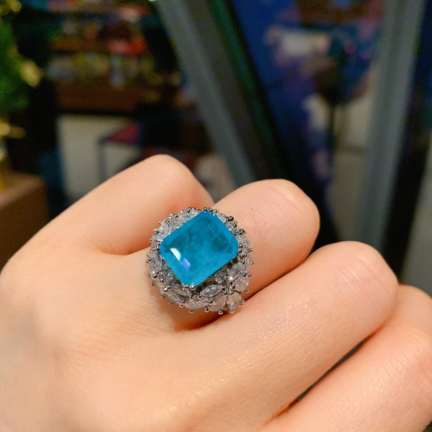 Luxury Blue Crystal Jewelry
