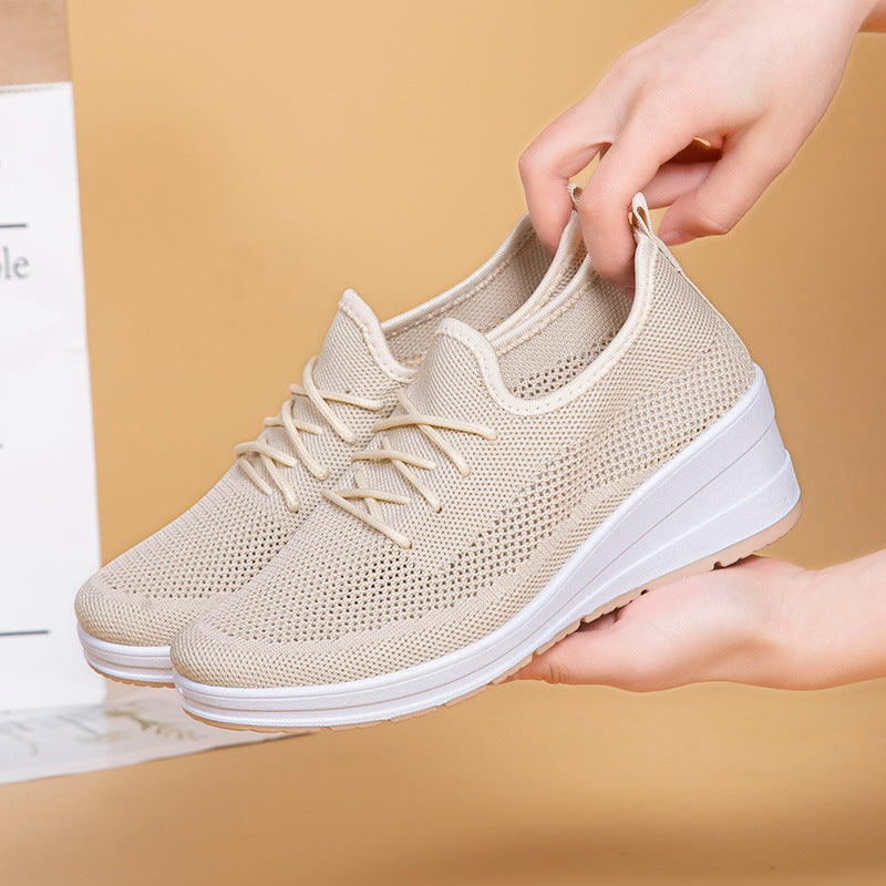 Breathable Mesh Platform Wedges by Elizabeth Ainsley