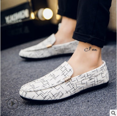 Striped Canvas Loafers Elizabeth Ainsley Men's Shoes