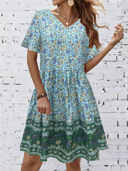 Floral V-Neck Summer Dress by Elizabeth Ainsley