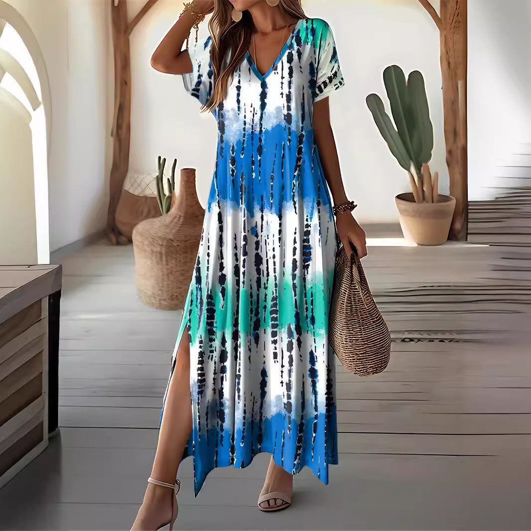Chic Tie-Dye Maxi Dress Elizabeth Ainsley